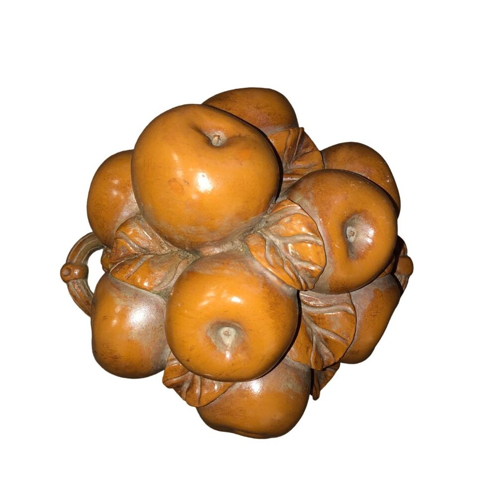 Vintage Italian Fruit Urn Resin Apple Topiary Decor Used - Picture 6 of 16